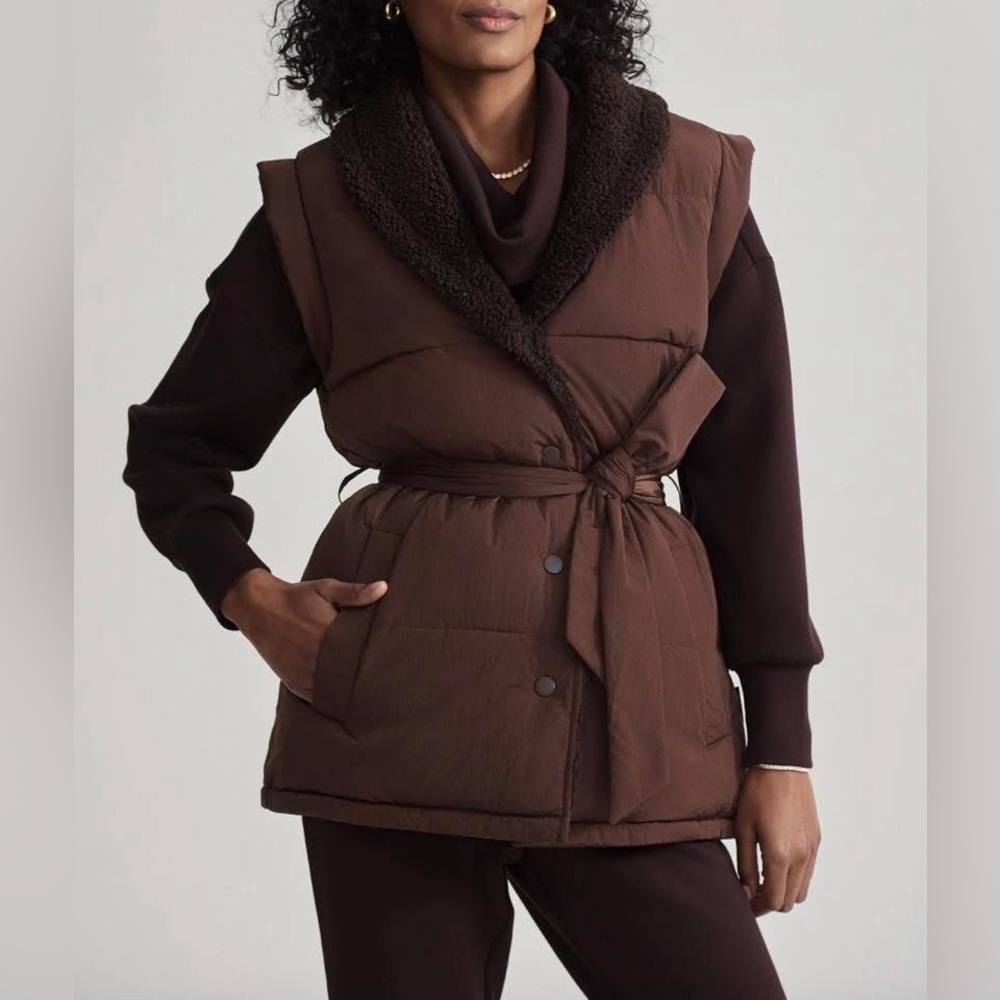 Varley Lanville Reversible Gilet - Chestnut/Coffee Bean size XS‎ NWT